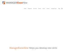 Tablet Screenshot of managerknowhow.com